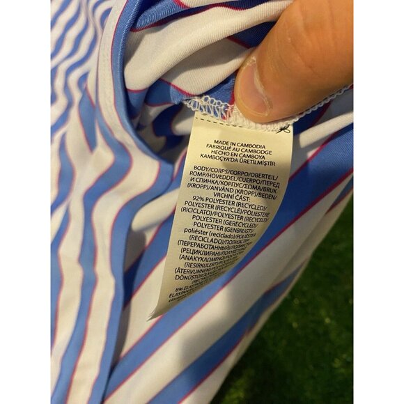 Ralph Lauren shirt mens large golf polo performance lightweight blue red white T - Picture 3 of 11